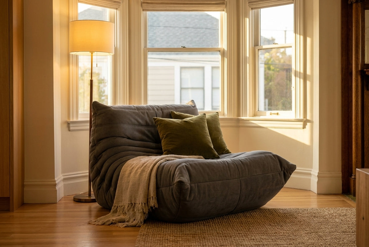 MIRA · Fauteuil lounge compressé · Gris