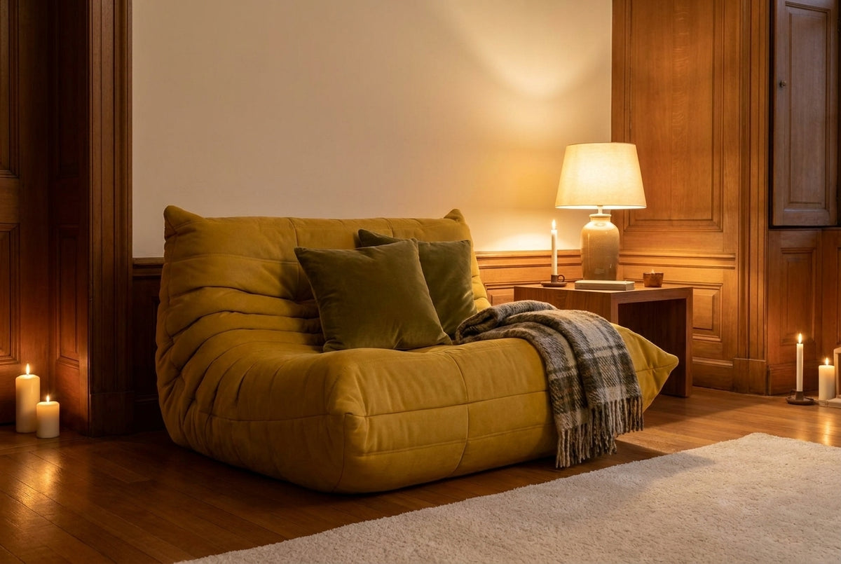 MIRA · Fauteuil lounge compressé · Jaune