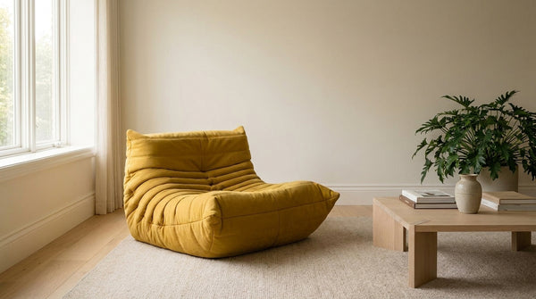MIRA · Fauteuil lounge compressé · Jaune