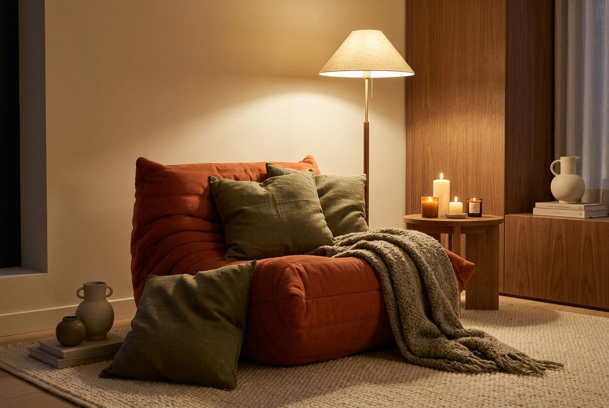 MIRA · Fauteuil lounge compressé · Orange