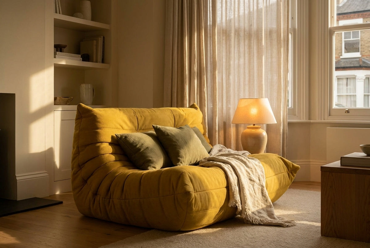 MIRA · Fauteuil lounge compressé · Jaune