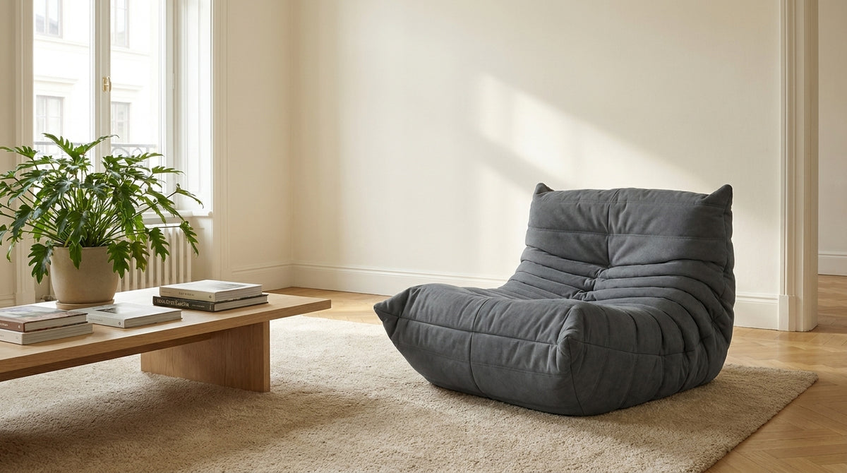 MIRA · Fauteuil lounge compressé · Gris