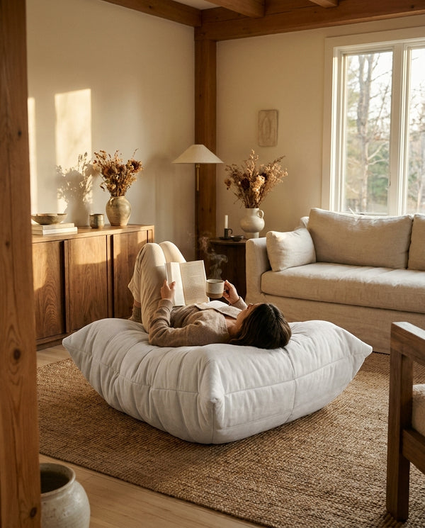 MIRA DUO · Canapé lounge 2 places compressé · Blanc crème