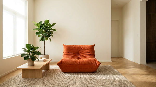 MIRA · Fauteuil lounge compressé · Orange