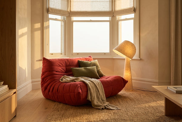 MIRA · Fauteuil lounge compressé · Terracotta