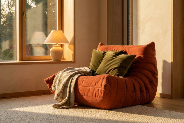 MIRA · Fauteuil lounge compressé · Orange