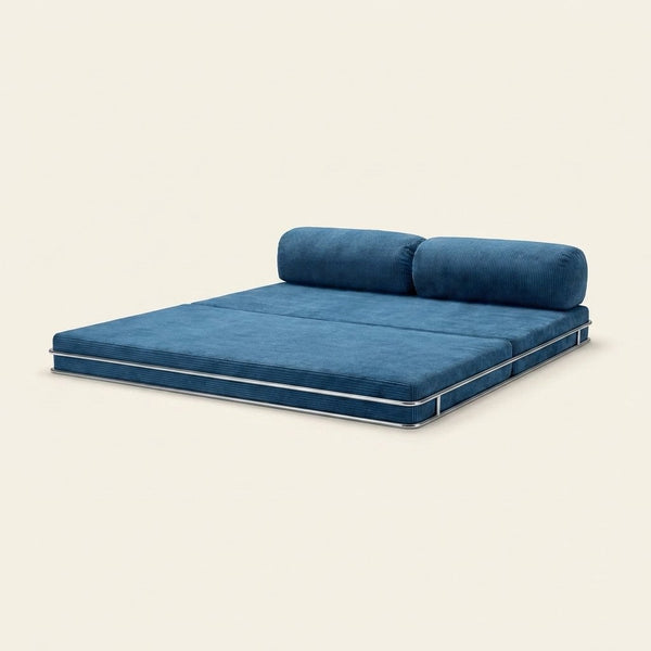 Nora Angle bleu, déplié en couchage