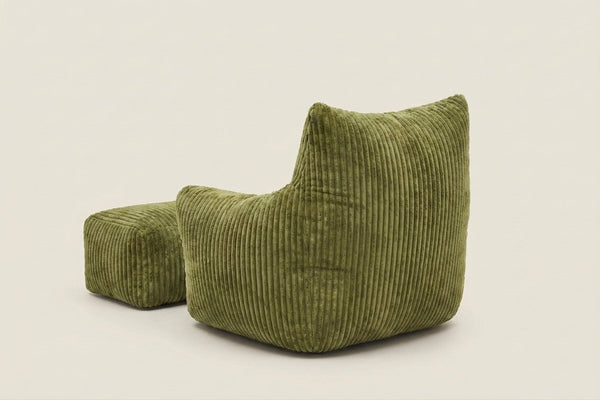 Pola vert amande avec ottoman, vue de dos