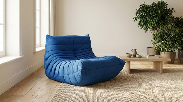 MIRA · Fauteuil lounge compressé · Bleu