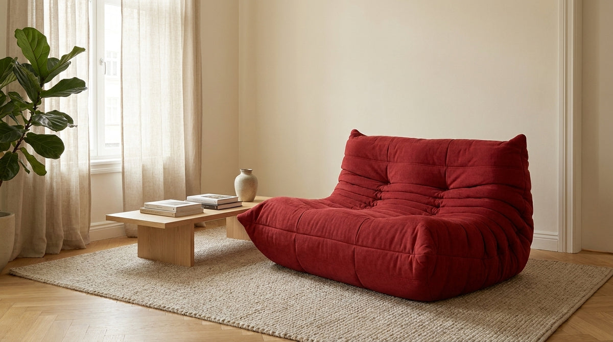 MIRA · Fauteuil lounge compressé · Terracotta