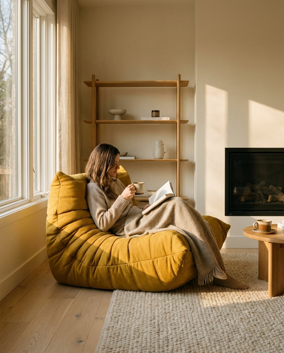 MIRA · Fauteuil lounge compressé · Jaune