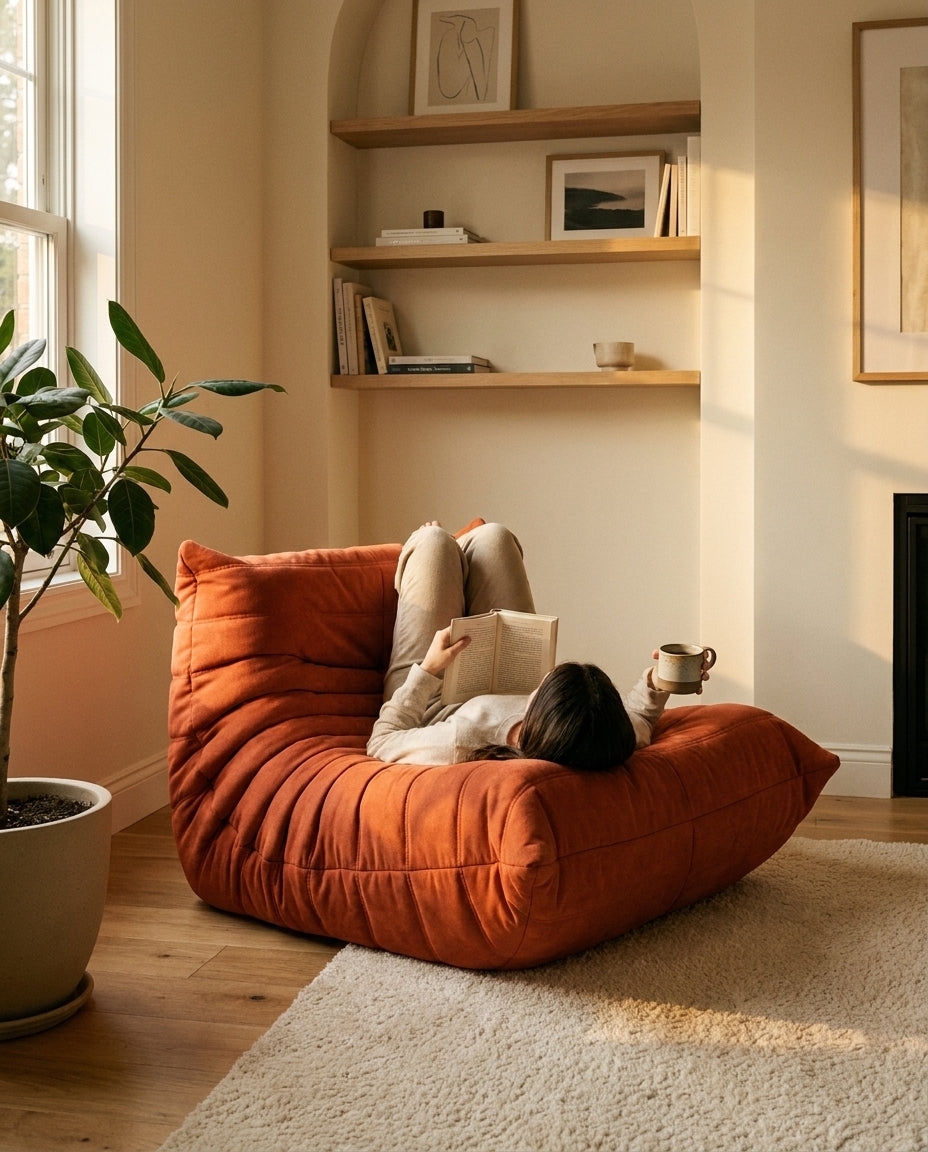 MIRA · Fauteuil lounge compressé · Orange