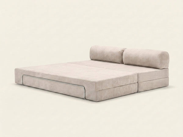 Nora Grand blanc creme, déplié en couchage