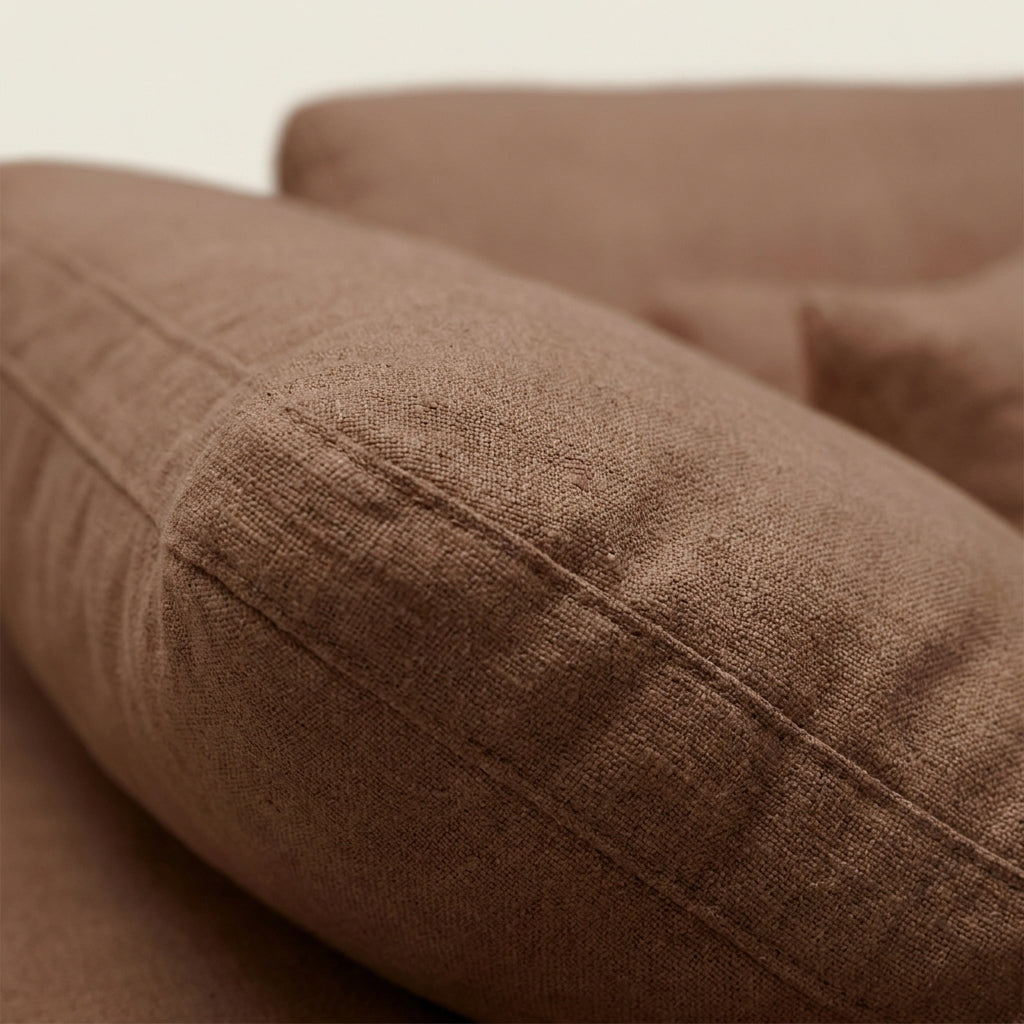 VELA canapé modulable terracotta détail du tissu Wind