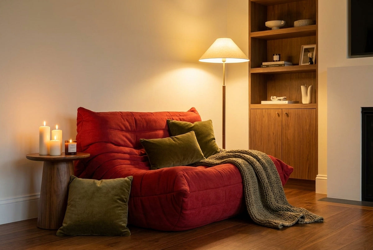 MIRA · Fauteuil lounge compressé · Terracotta