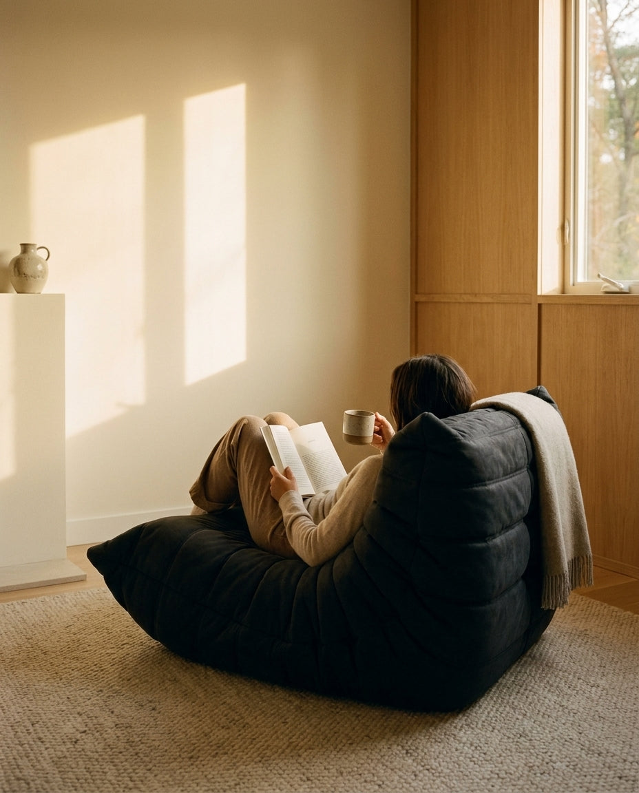 MIRA · Fauteuil lounge compressé · Noir