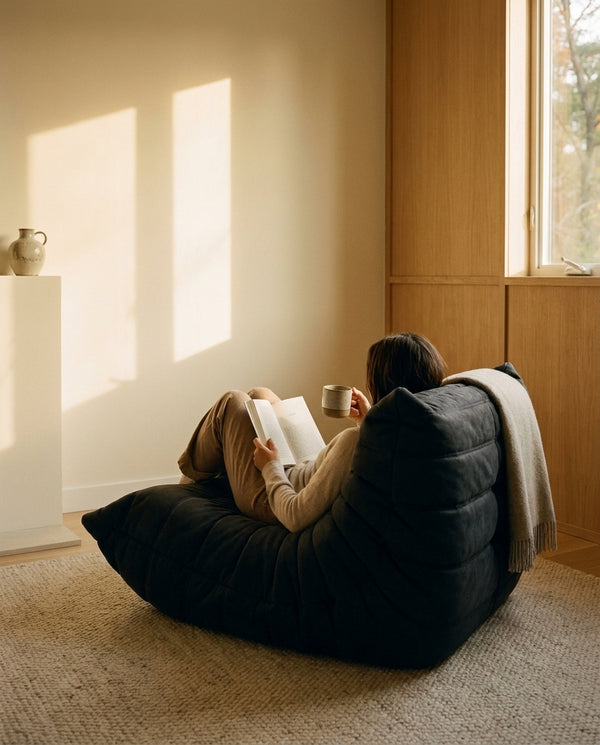 MIRA · Fauteuil lounge compressé · Noir
