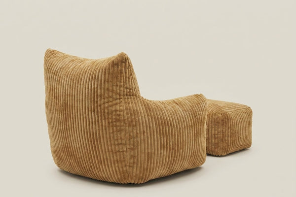 Pola caramel avec ottoman, vue de dos
